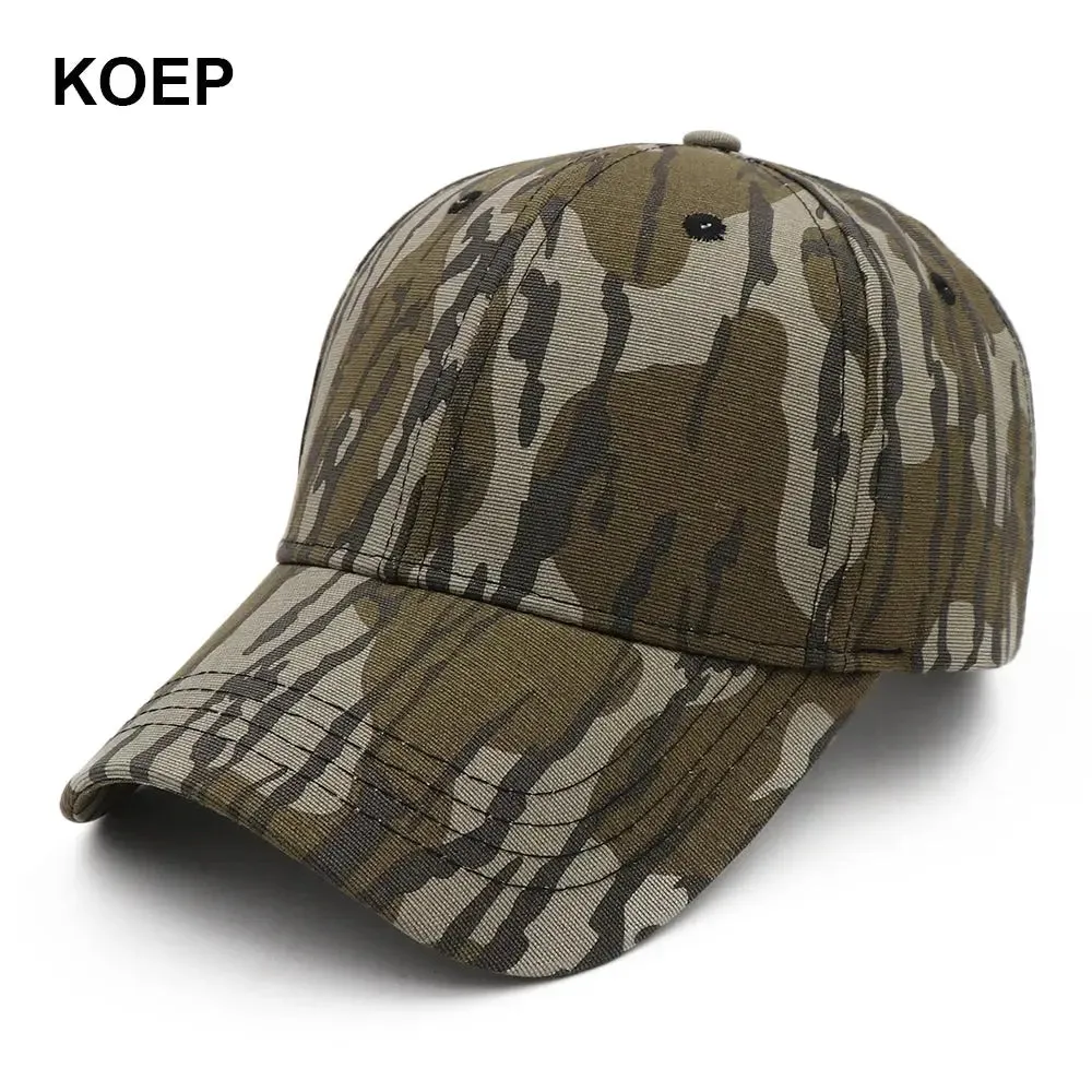 KOEP New Tree Camo Baseball Cap Fishing Caps Men Outdoor Hunting Camouflage Jungle Hat Hiking Casquette Hats