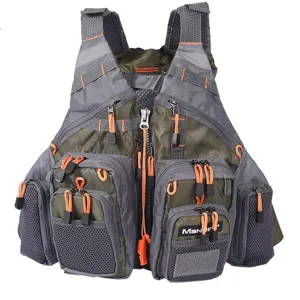 MANNER Outdoor Multifunctional Fishing Life Vest Swimming Life Jacket (Army Green)