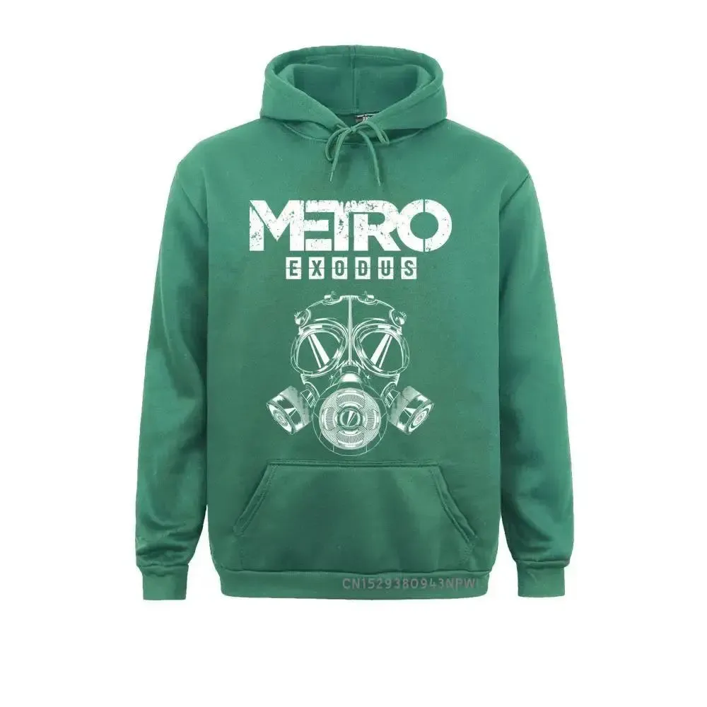 Men Sweatshirt Metro Exodus Hoodies Gas Mask Toxic Games Gaming Artyom Haunter Long Sleeves Coats Hooded Clothing