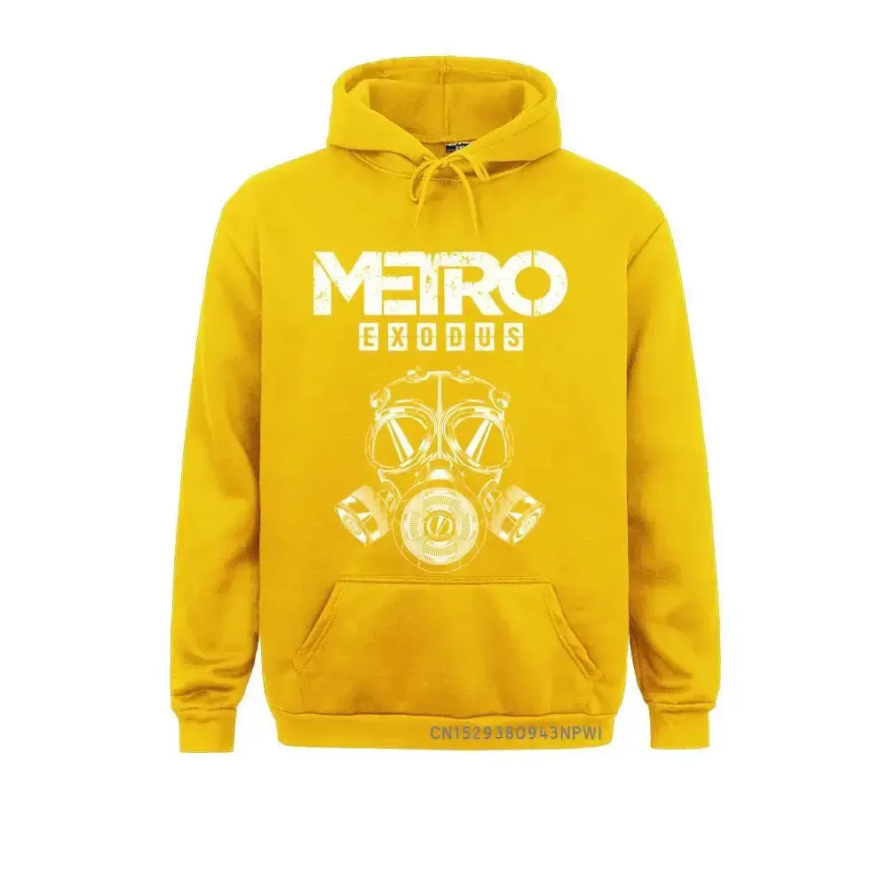 Men Sweatshirt Metro Exodus Hoodies Gas Mask Toxic Games Gaming Artyom Haunter Long Sleeves Coats Hooded Clothing