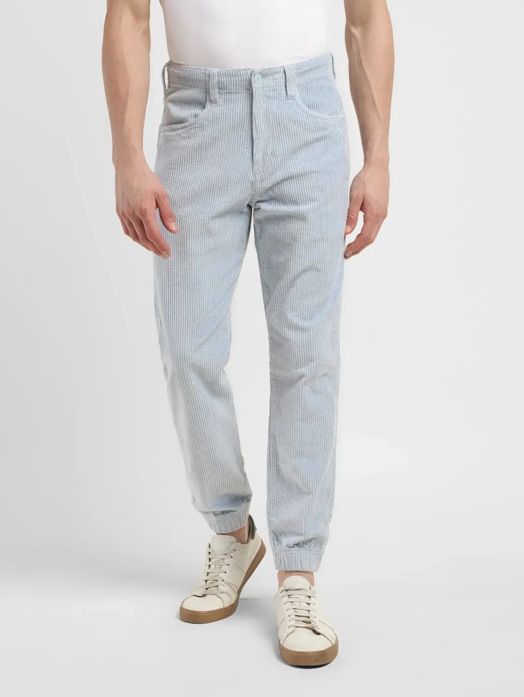 Men's Light Blue Regular Fit Joggers