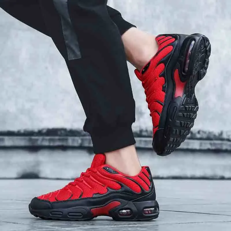 Men's shoes spring and autumn new all-palm air cushion running sneakers all-match trend men's platform casual shoes