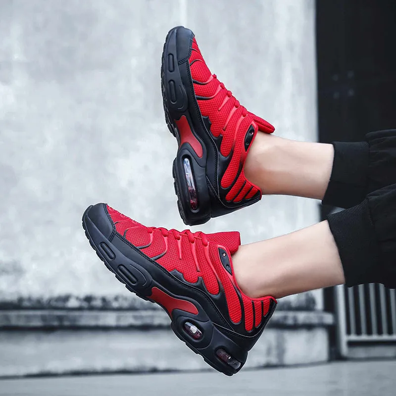 Men's shoes spring and autumn new all-palm air cushion running sneakers all-match trend men's platform casual shoes