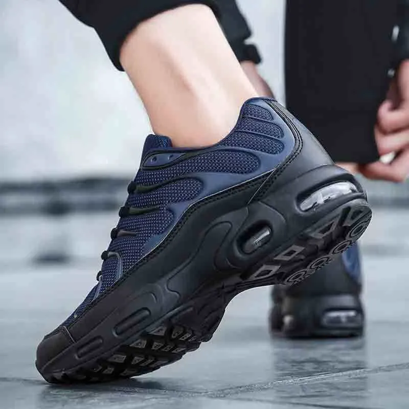 Men's shoes spring and autumn new all-palm air cushion running sneakers all-match trend men's platform casual shoes