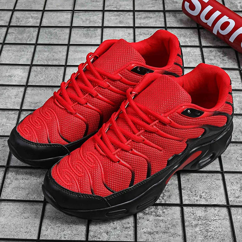 Men's shoes spring and autumn new all-palm air cushion running sneakers all-match trend men's platform casual shoes