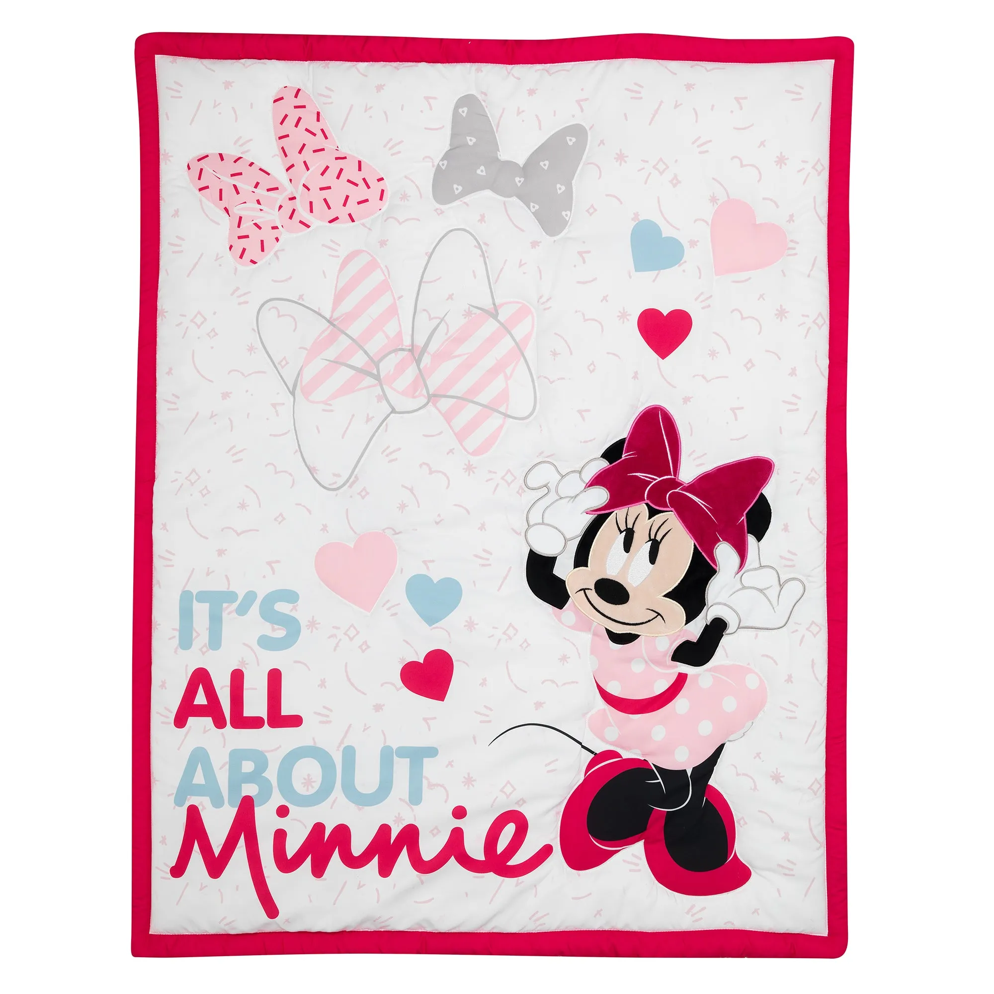 Minnie Mouse Love 3-Piece Crib Bedding Set