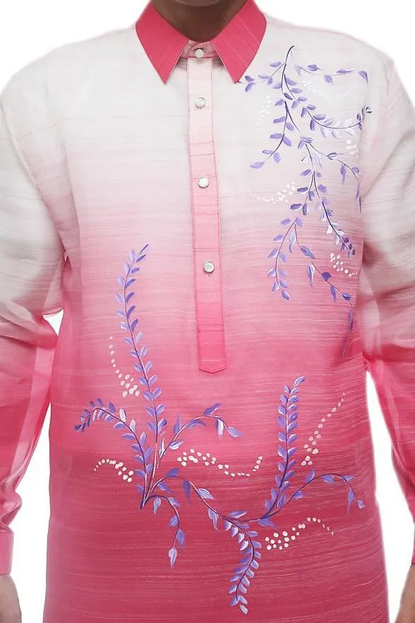 MJ13 - Jusi Pina Barong Tagalog Monochromatic Pink