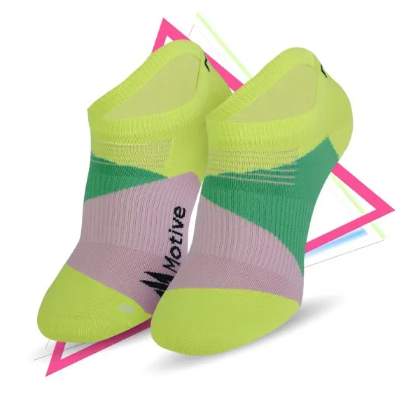 Motive Sock Speed Performance Velocity Liner 3D - Yellow/Pink