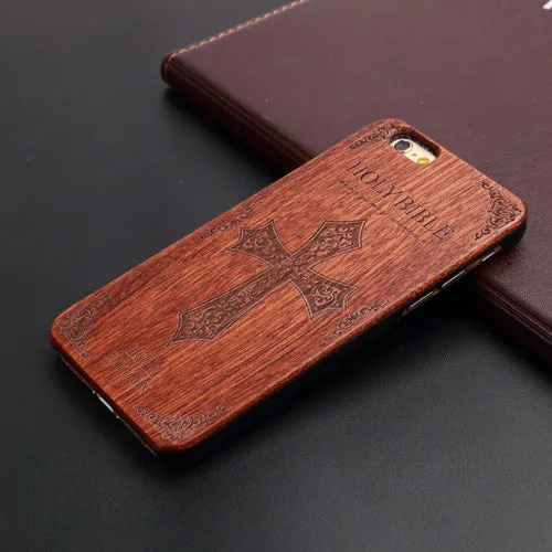 Natural U&I Brand New Wood Phone Case For iPhone 5 5S 6 6S 6Plus 7 7Plus Cover Wooden High Quality Shockproof Protector Coque