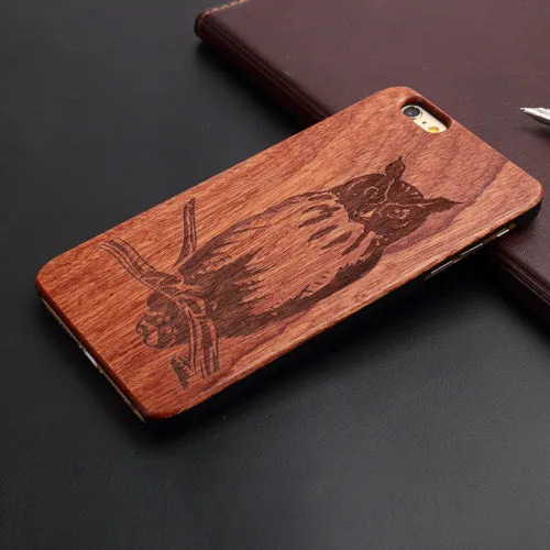 Natural U&I Brand New Wood Phone Case For iPhone 5 5S 6 6S 6Plus 7 7Plus Cover Wooden High Quality Shockproof Protector Coque