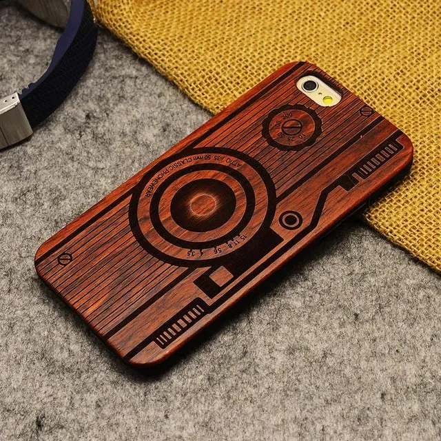 Natural U&I Brand New Wood Phone Case For iPhone 5 5S 6 6S 6Plus 7 7Plus Cover Wooden High Quality Shockproof Protector Coque