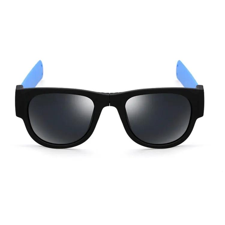 New Fashion Crimp Folding Mirror Pops Polarized Sunglasses Casual UV400 Protection Glasses for Men / Women(Blue)