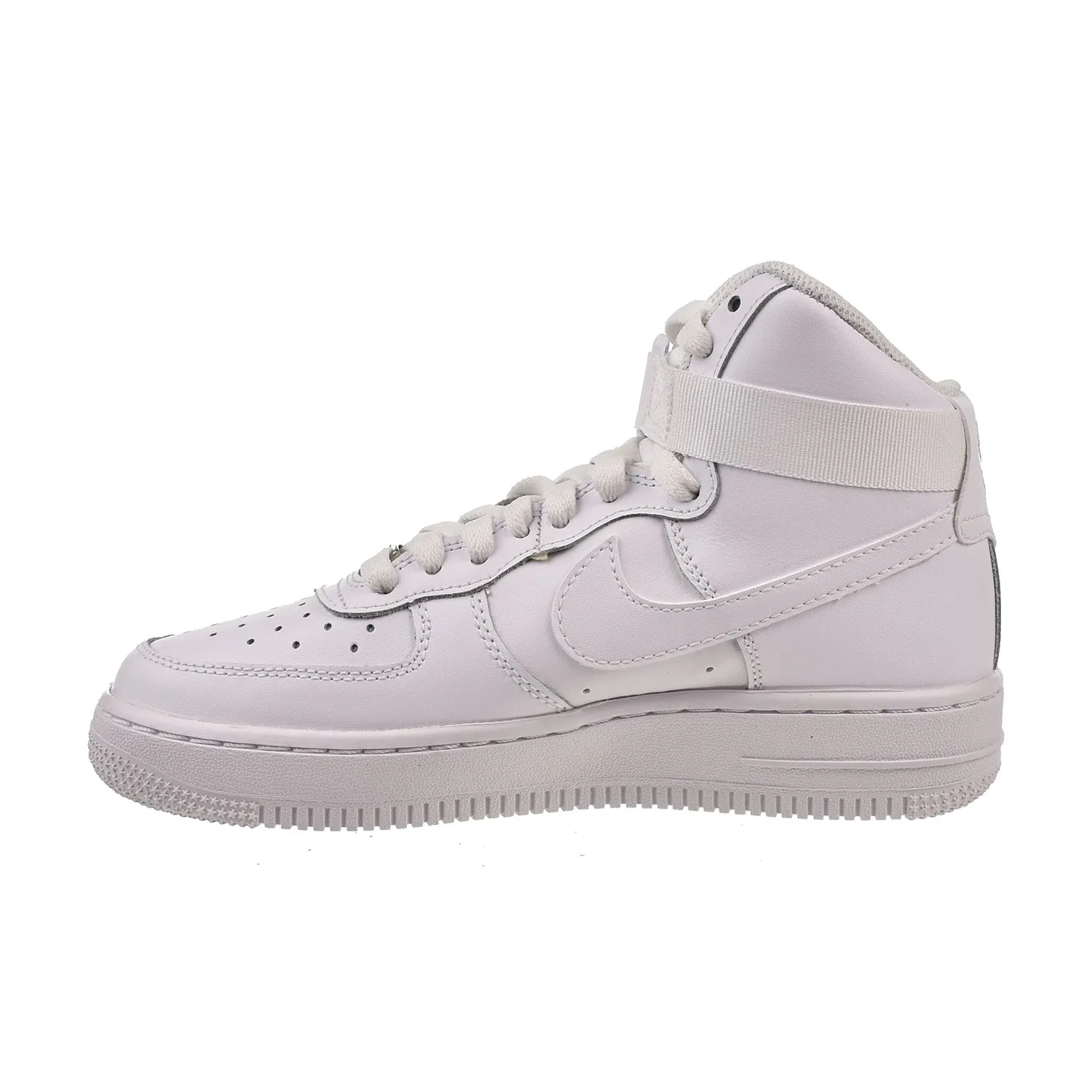 Nike Air Force 1 High LE (GS) Big Kids' Shoes Triple White