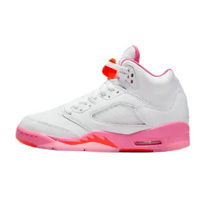 Nike Air Jordan 5 Retro Sneakers, White/Pink