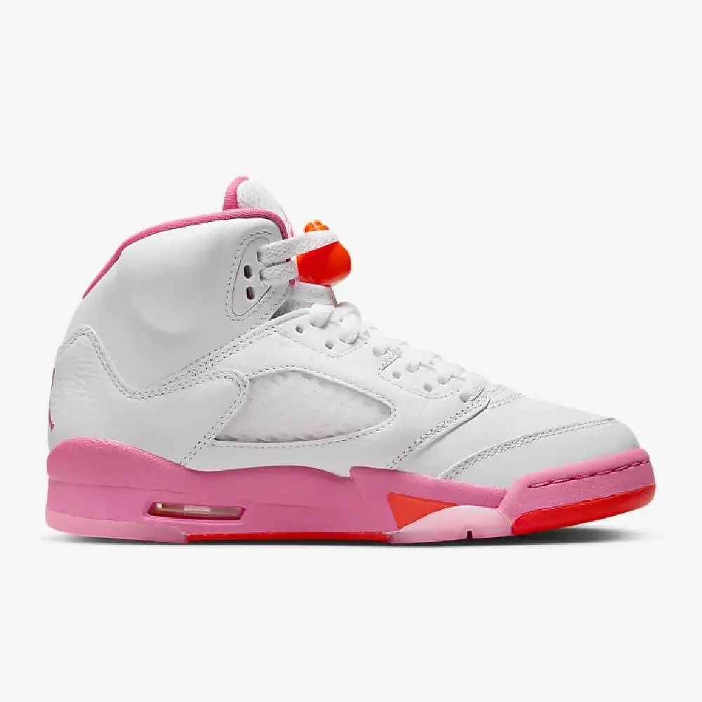 Nike Air Jordan 5 Retro Sneakers, White/Pink