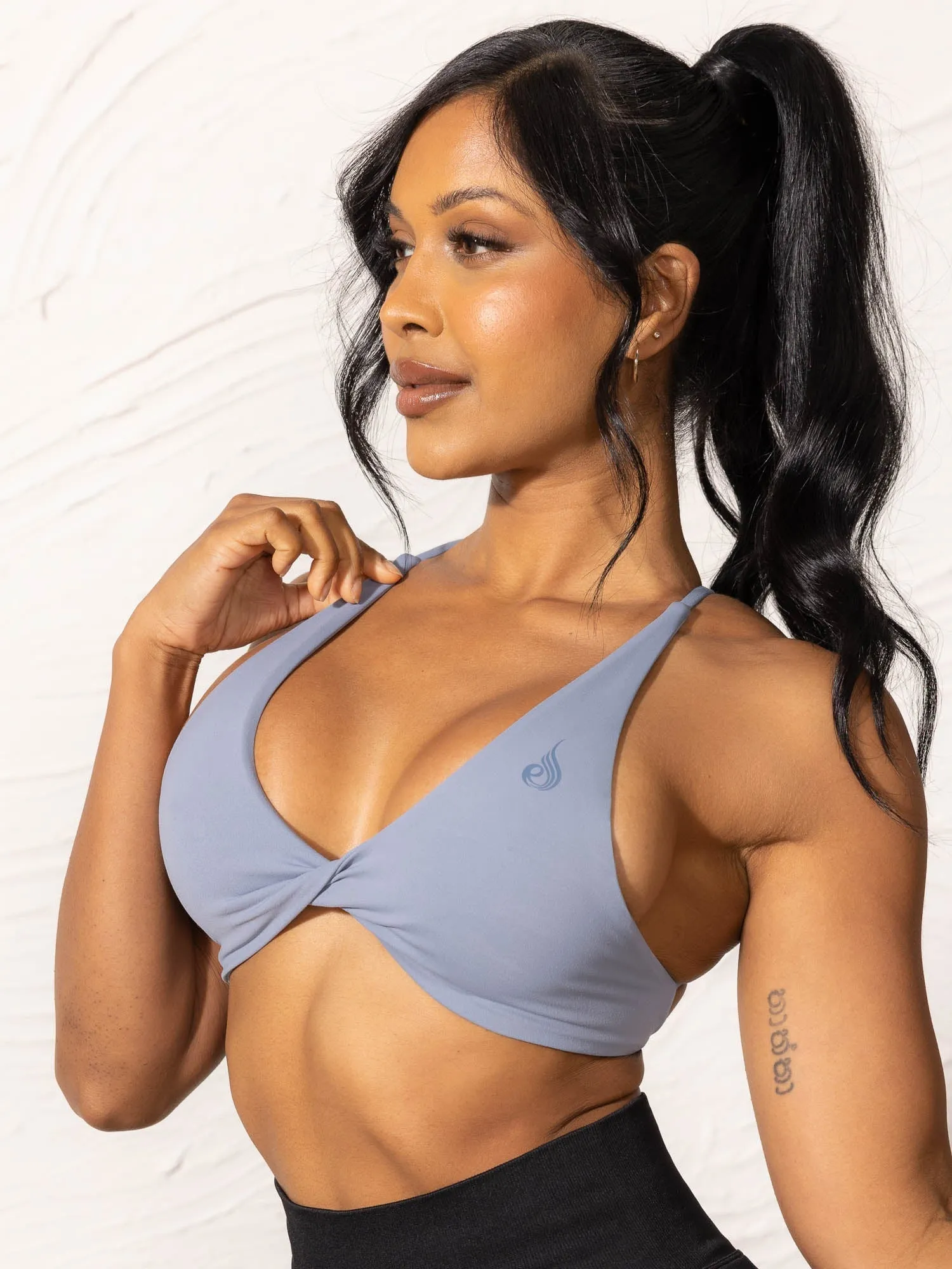 NKD Twist Sports Bra - Denim Blue