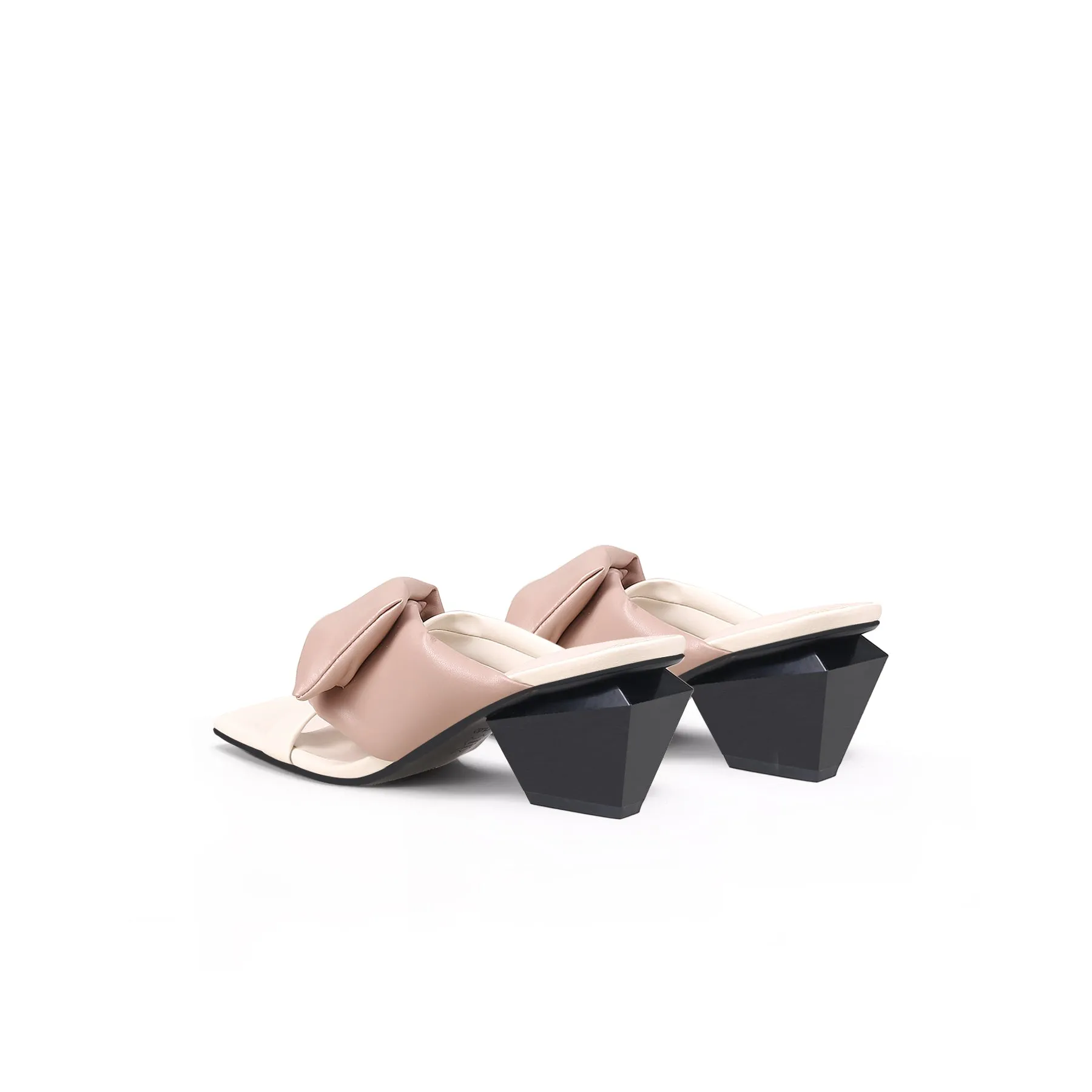 Padded Wrap Open Toe Mules