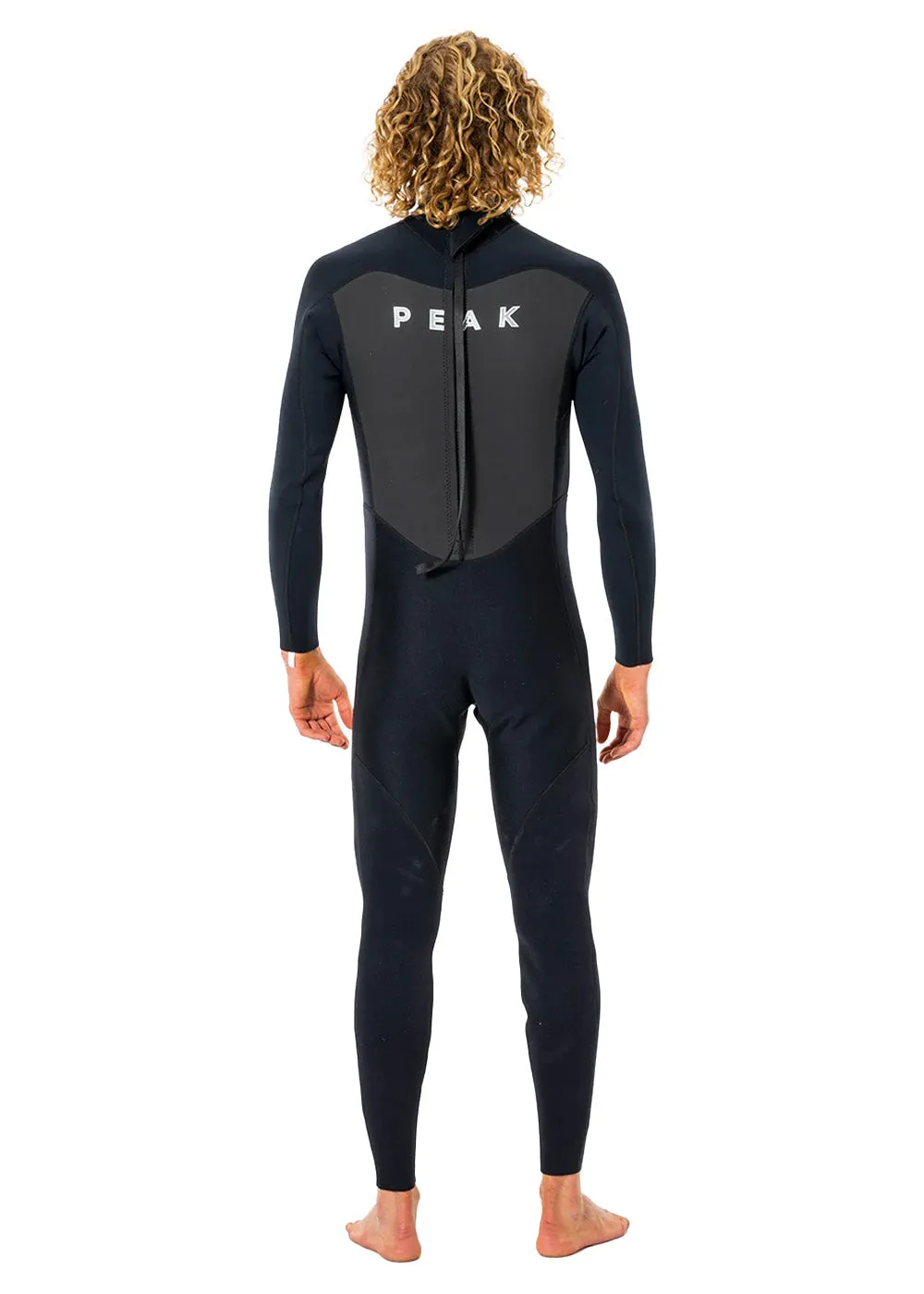 Peak Mens Energy 3/2mm Flatlock Back Zip Steamer Wetsuit