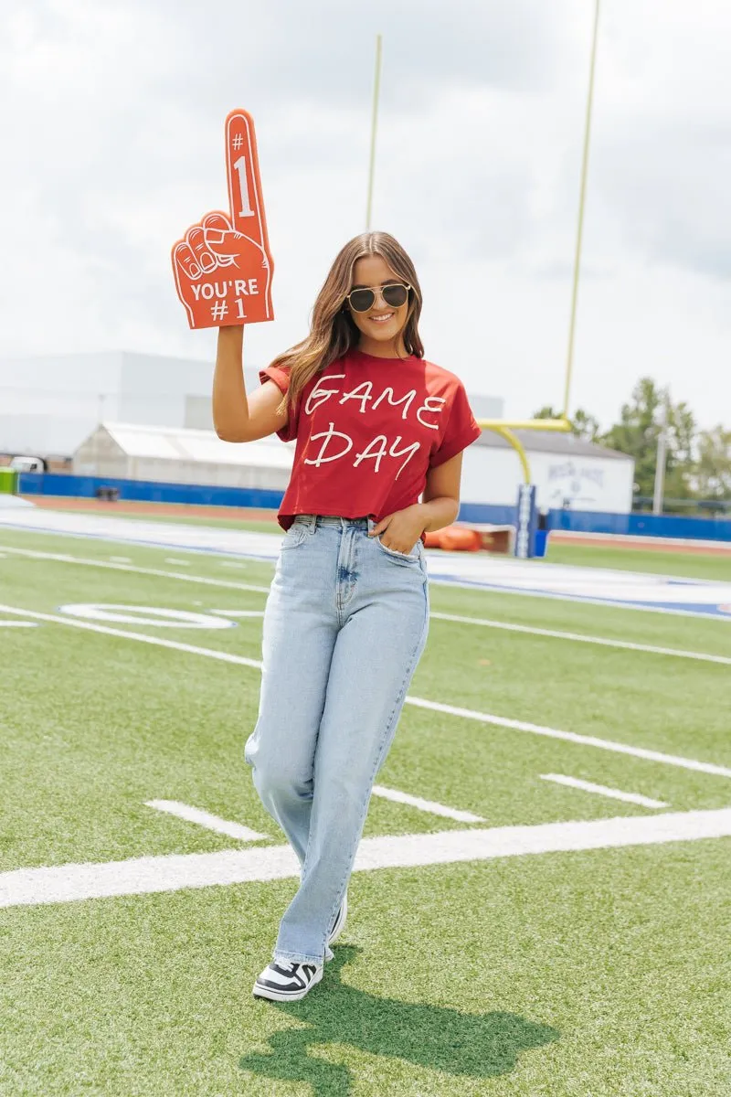 Red and White Game Day T-Shirt - FINAL SALE