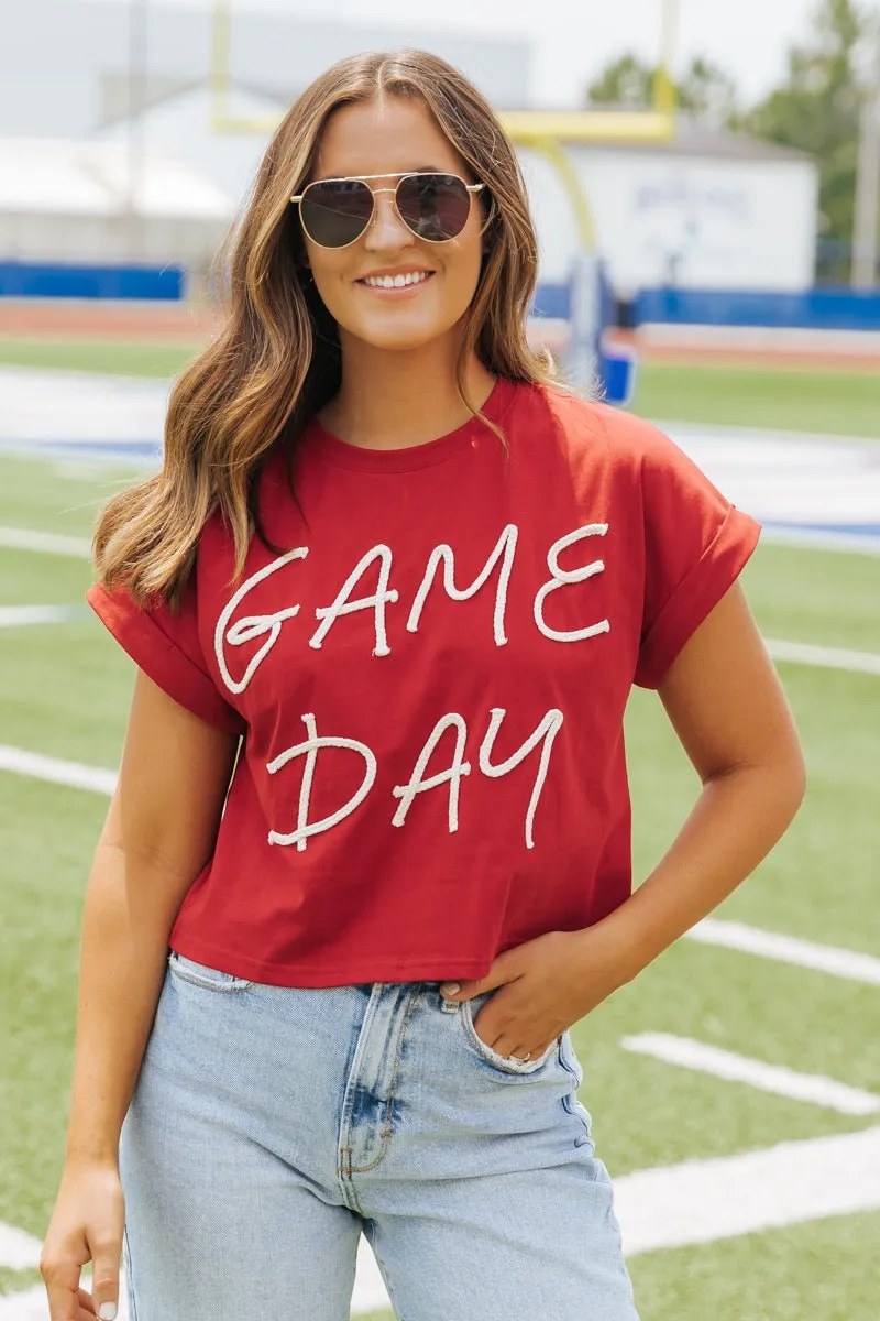 Red and White Game Day T-Shirt - FINAL SALE