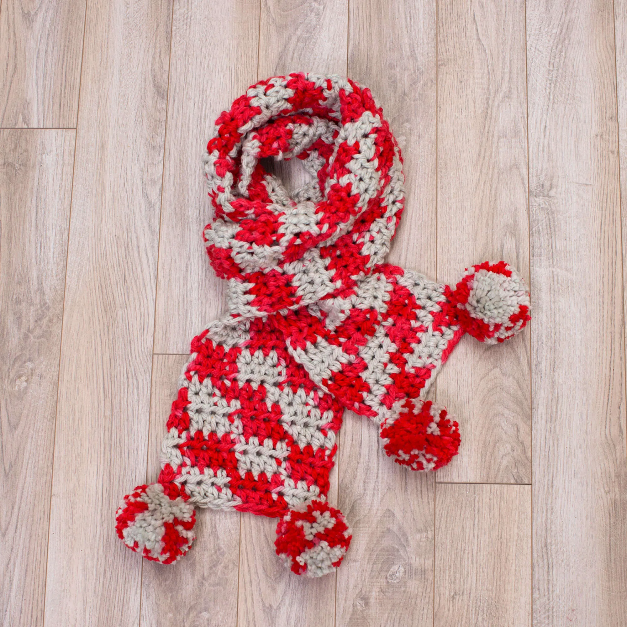 Red Heart Crochet Sports Fan Hat & Scarf