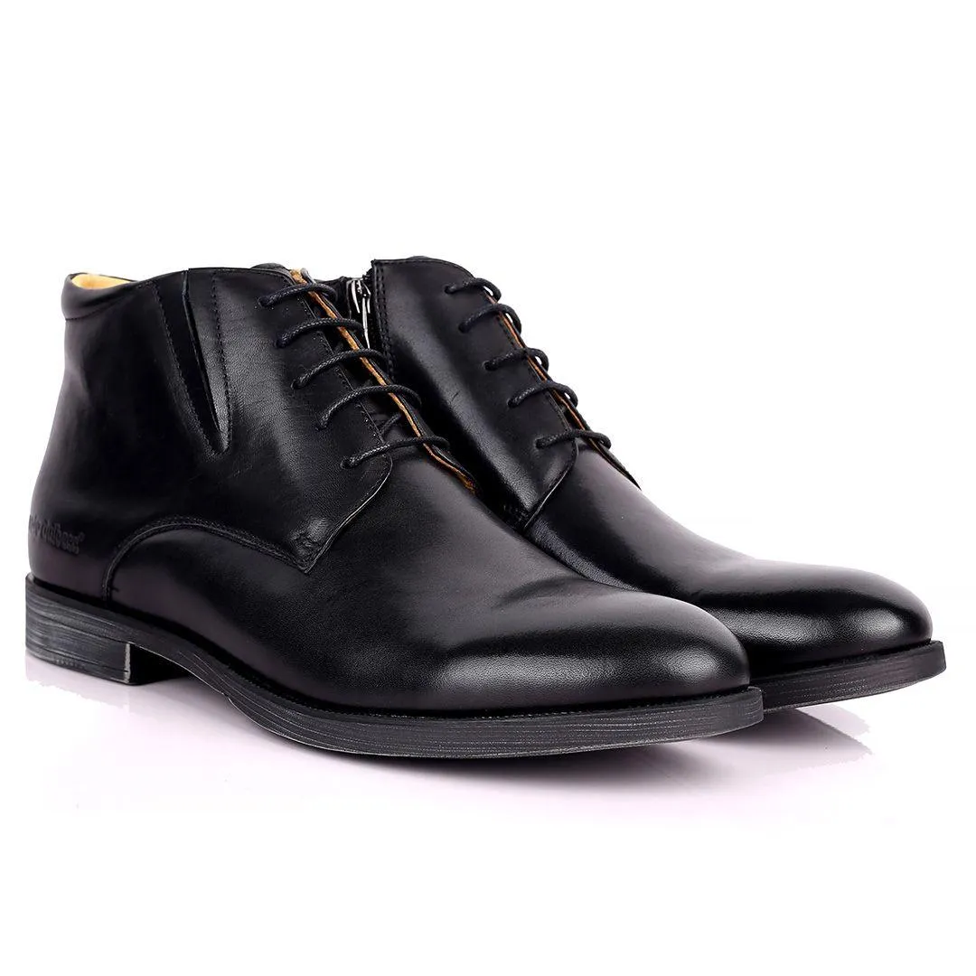 Renato Dullbeee High Ankle Lace Up Black Formal Shoe