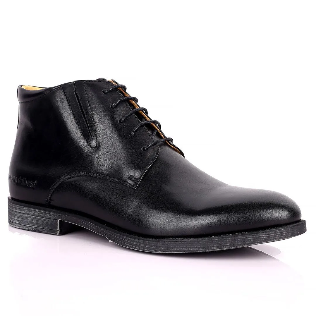 Renato Dullbeee High Ankle Lace Up Black Formal Shoe