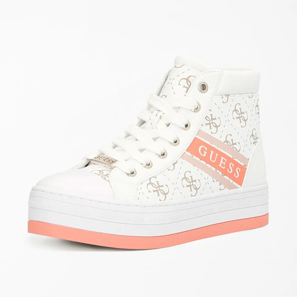 Scarpe Donna GUESS Sneakers Alte Colore Bianco Linea Barron