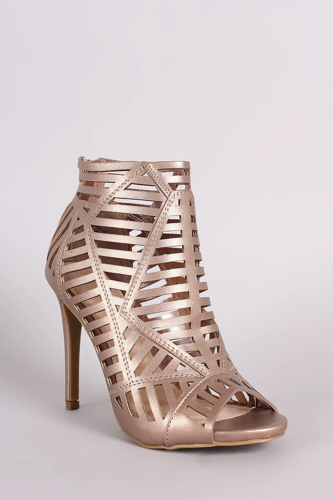 Shia - Caged Peep Toe Stiletto Heel