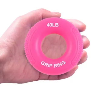 Silicone Gripper Finger Exercise Grip Ring, Specification: 40LB (General Rose Red)