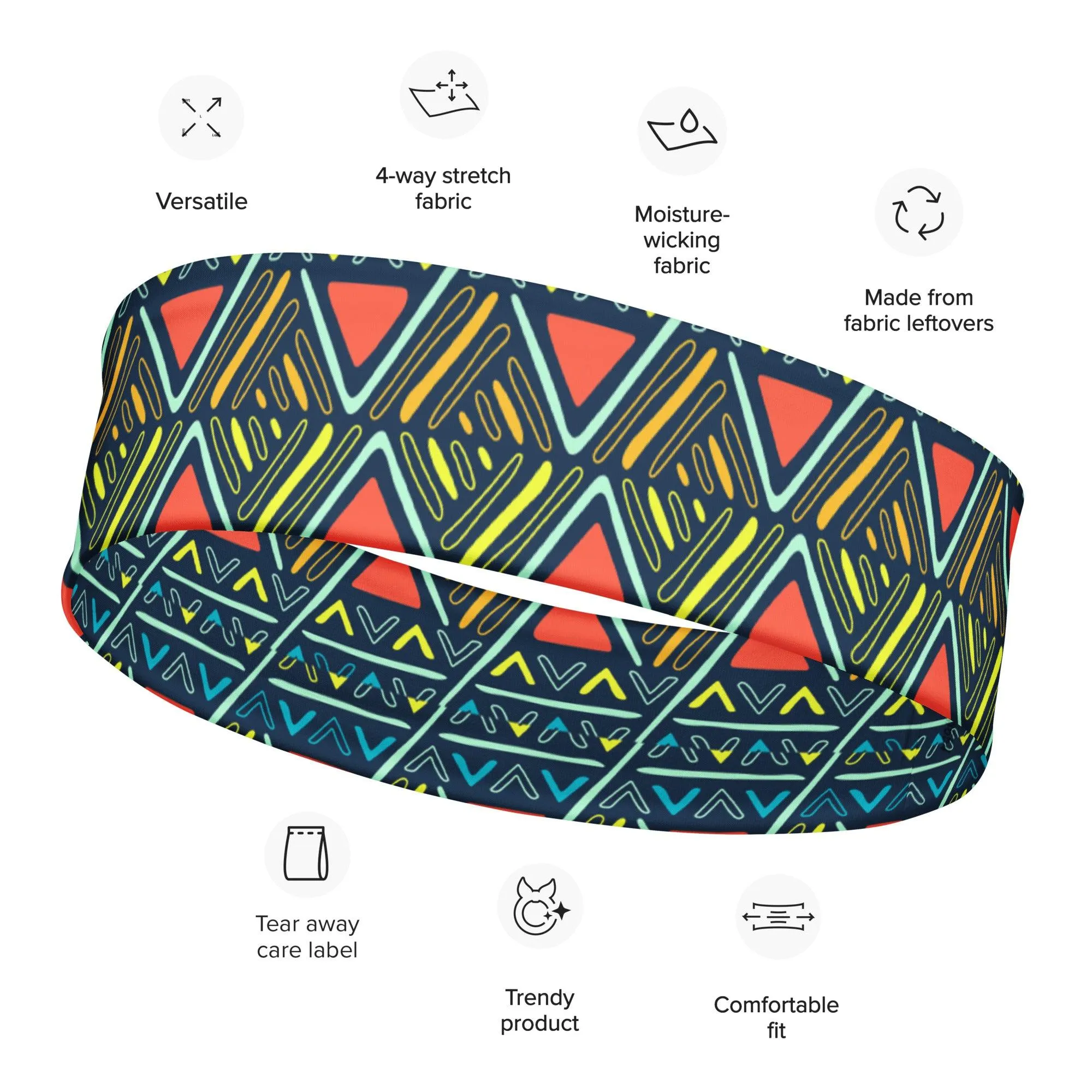 Sports Headband African Tribal Colors Quick Dry Headband