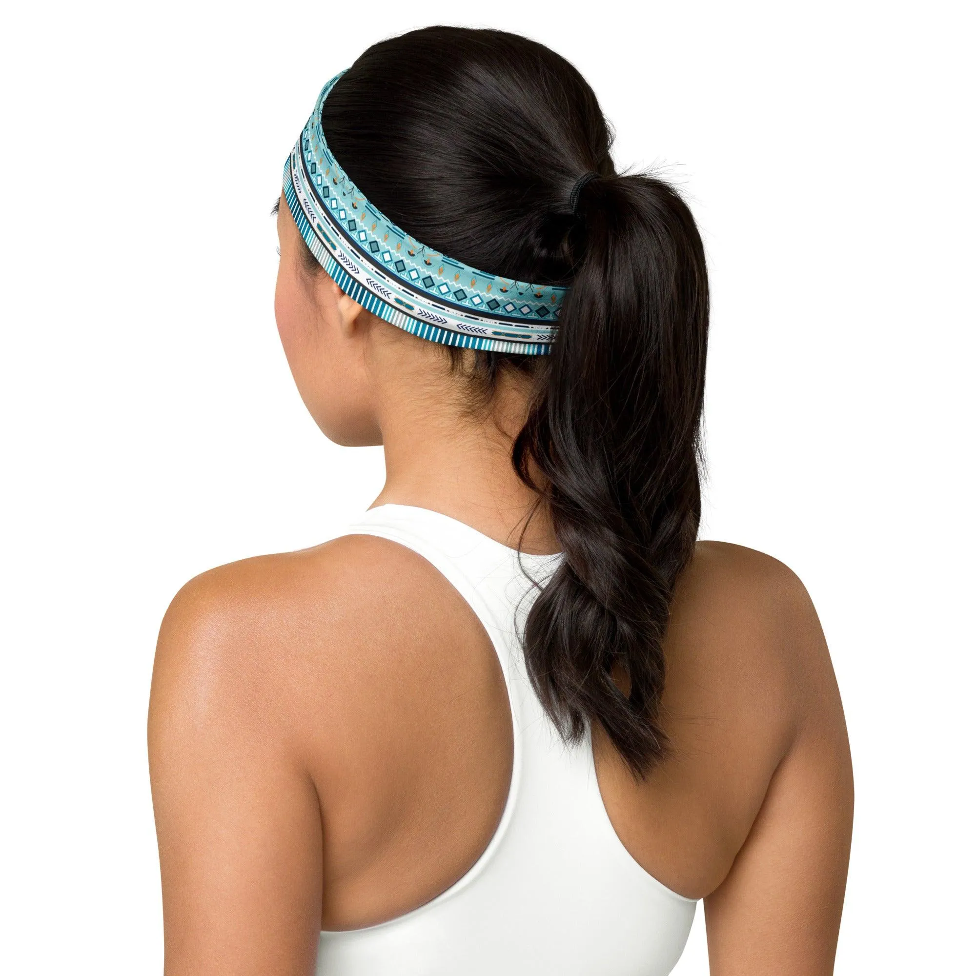 Sports Headband Native American Traditional Apache Pattern Quick Dry Yoga Headband