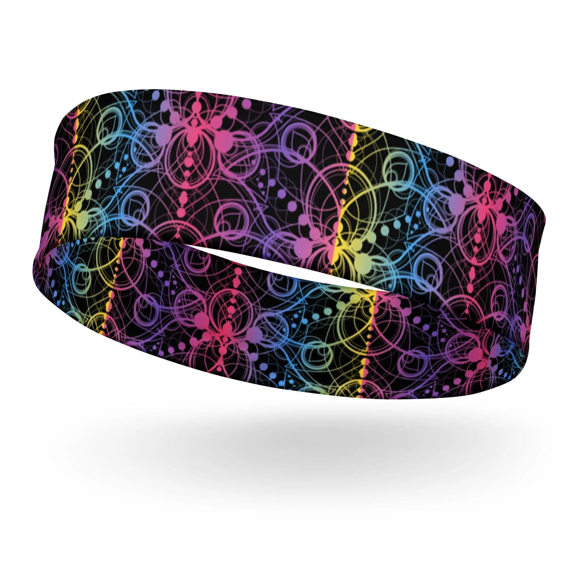 Sports Headband Neon Series Lotus Pattern Quick Dry Sweat Band