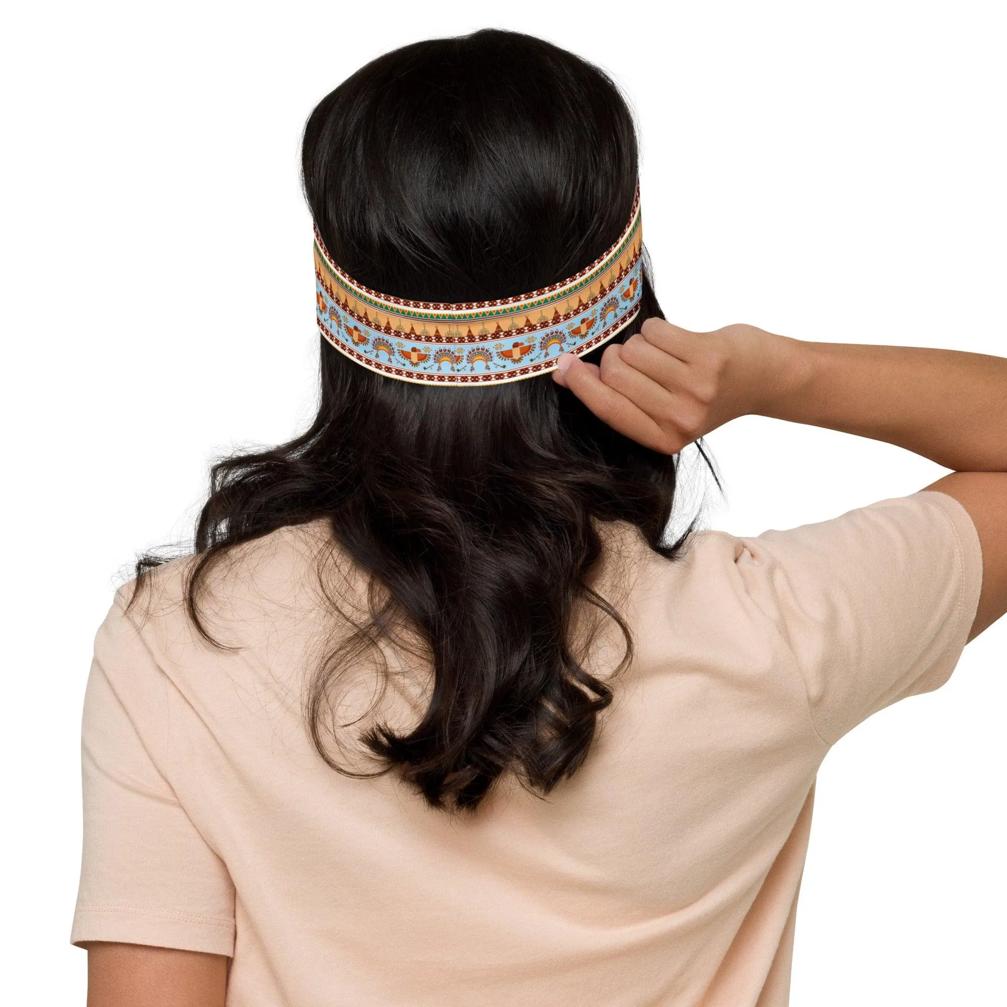 Sports Headband Traditional Native American Aztec Style Quick Dry Headband