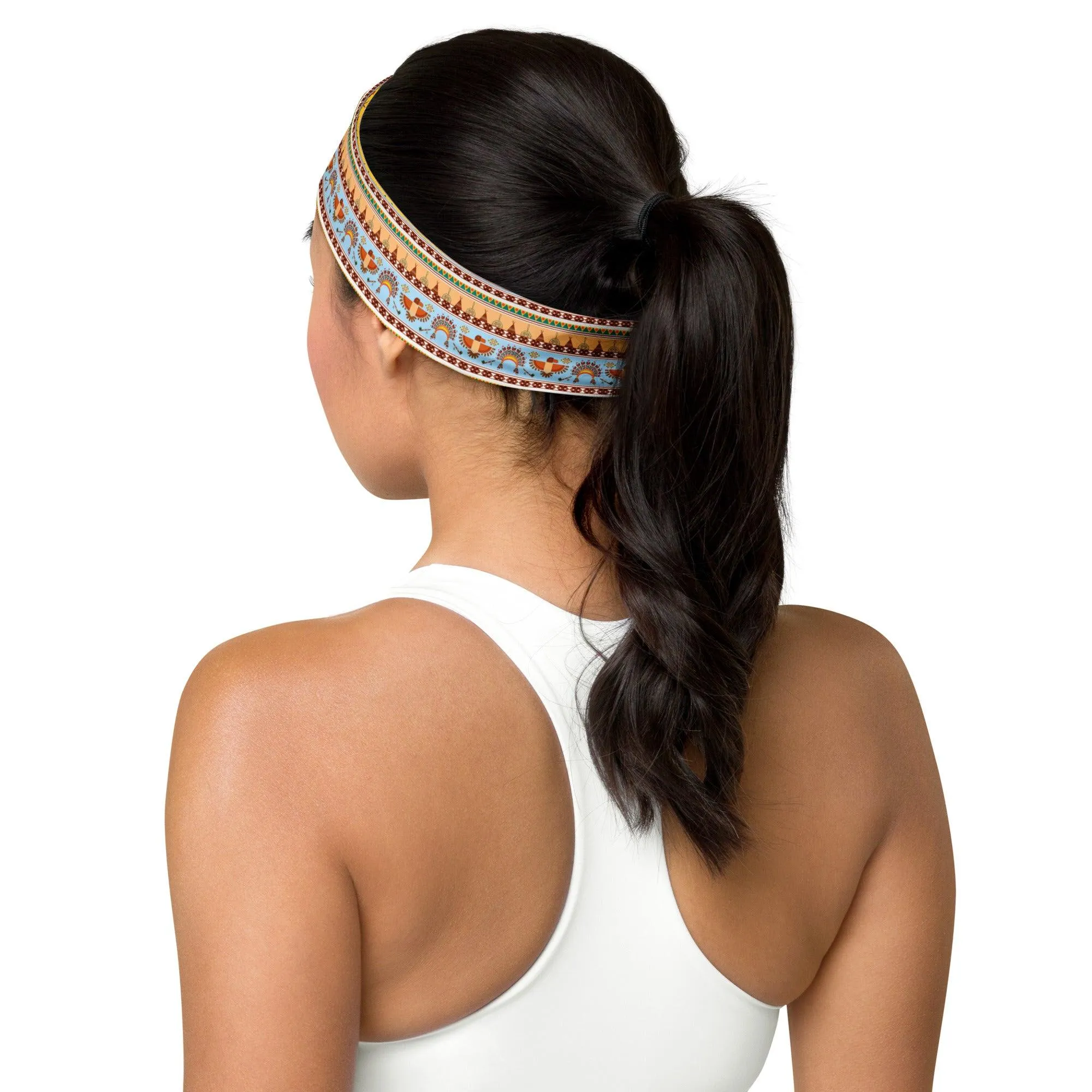 Sports Headband Traditional Native American Aztec Style Quick Dry Headband