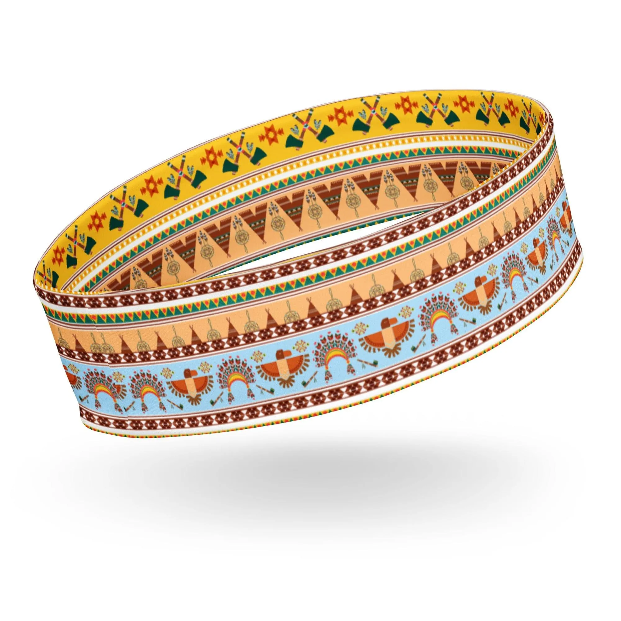 Sports Headband Traditional Native American Aztec Style Quick Dry Headband