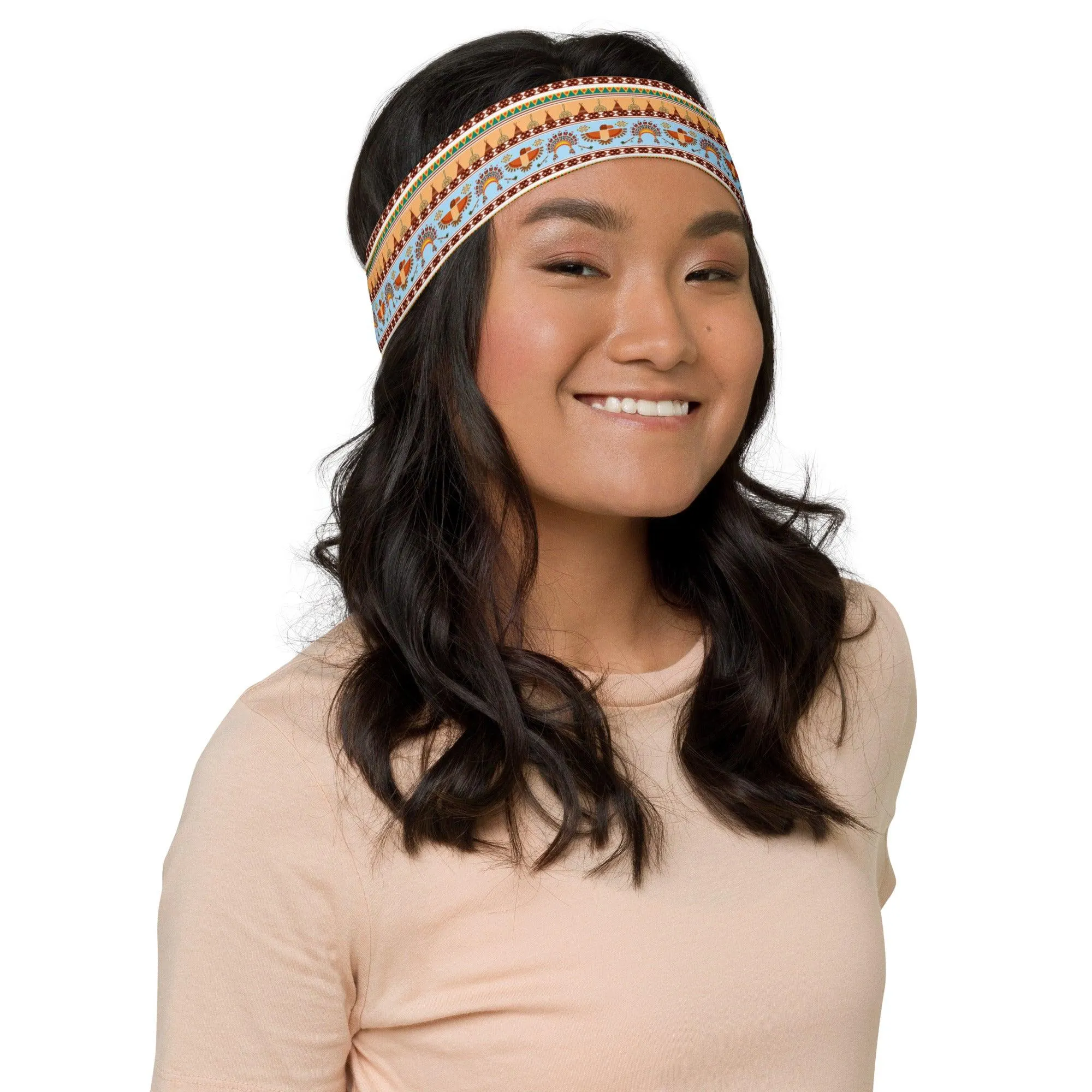 Sports Headband Traditional Native American Aztec Style Quick Dry Headband