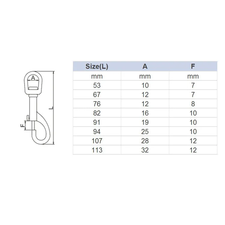 Stainless Steel Swivel Single Hook Pet Leash Hook, Specification: 120mm