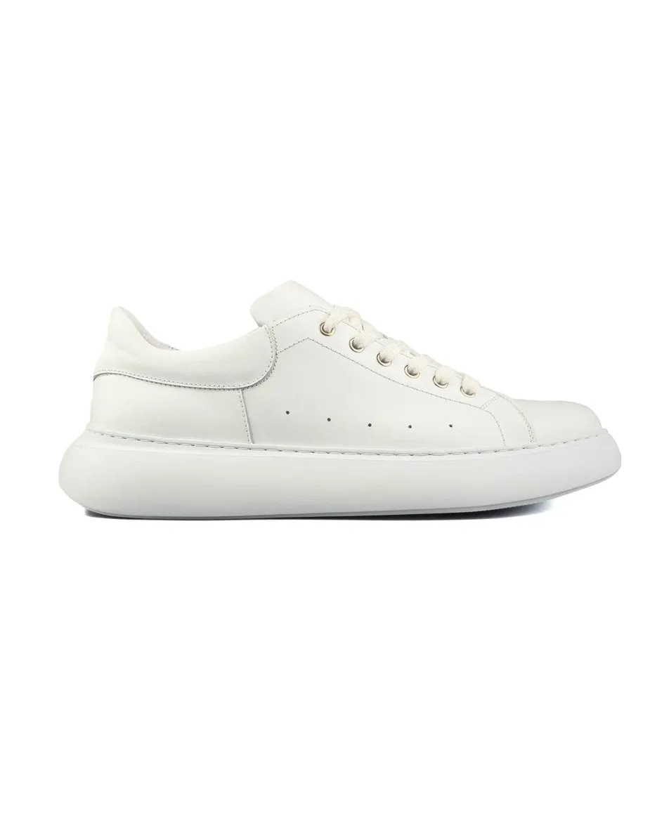 T-Strada White Genuine Leather Men's Sports (Sneaker) Shoes