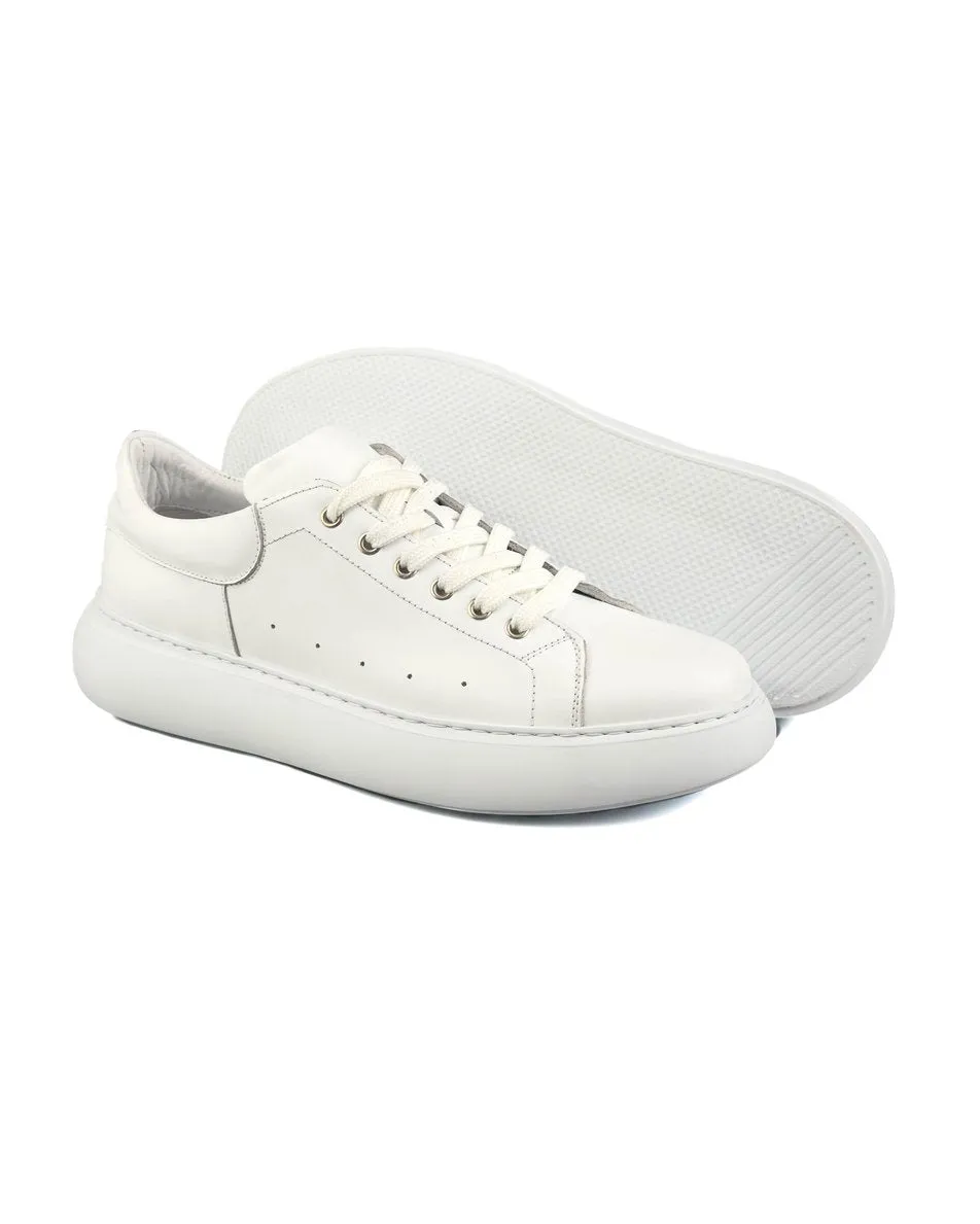 T-Strada White Genuine Leather Men's Sports (Sneaker) Shoes