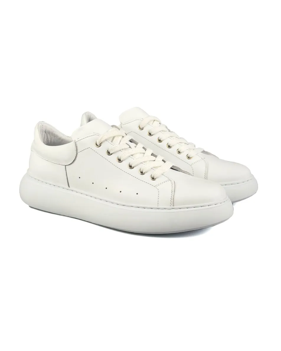 T-Strada White Genuine Leather Men's Sports (Sneaker) Shoes