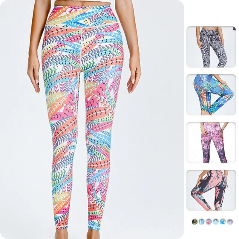 Tie-Dye Print Geometric Fitness Essentials Sweatpants Casual Sports Leggings