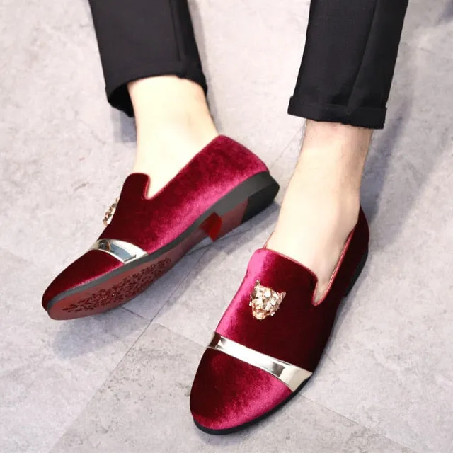 Tiger Design PU Leather Loafers