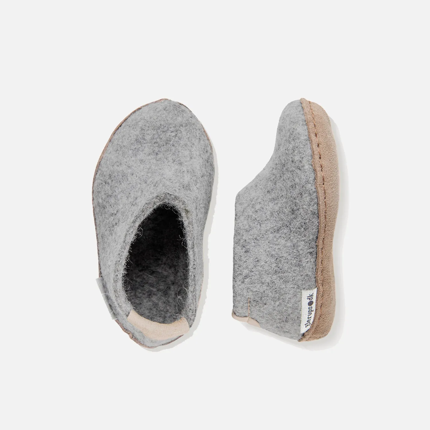 Toddler Felted Wool Slipper Shoe - Grey