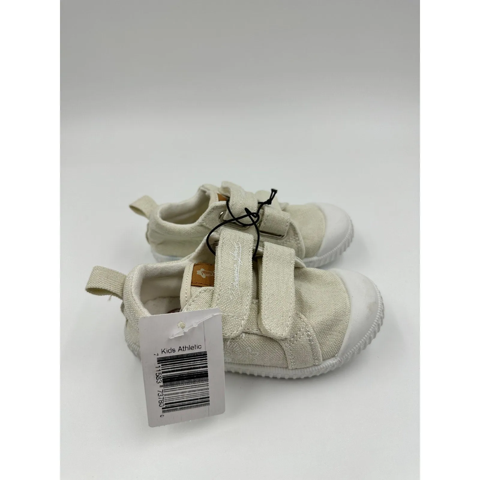 Toddler/Small Kid Size 8, Off-White, Canvas Low Top Sneakers