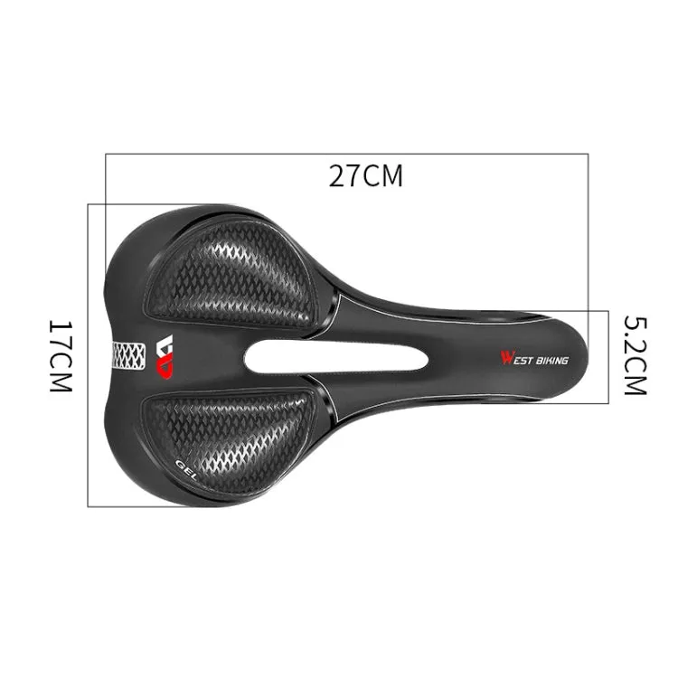 WEST BIKING Bicycle Riding Comfortable Silicone Saddle, Style: Geometric