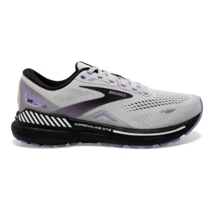 Women's Brooks Adrenaline GTS 23 Running Shoe in Grey/Black/Purple