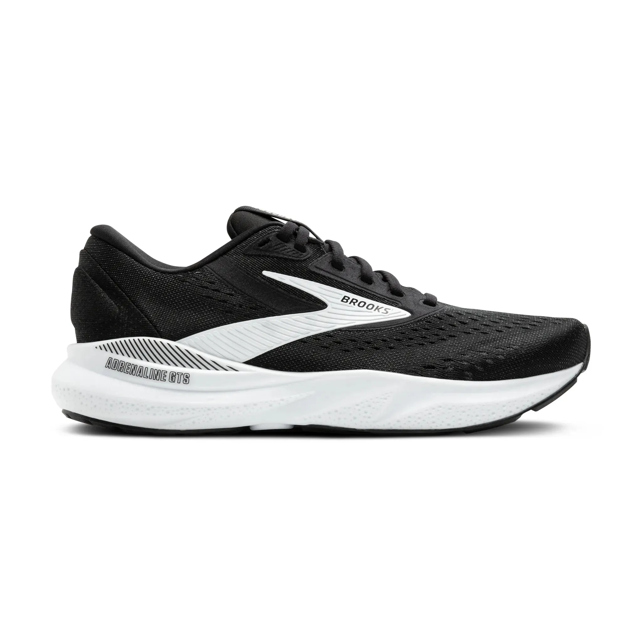 Women's Brooks Running Adrenaline GTS 24 Road Running Shoe in Black/White