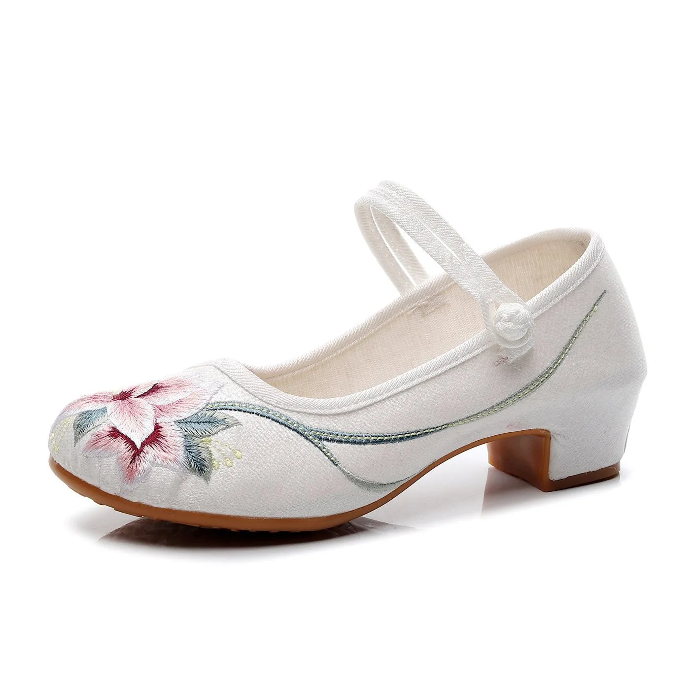 Women's Chinese Style Retro Embroidered Elegant Height Canvas Shoes