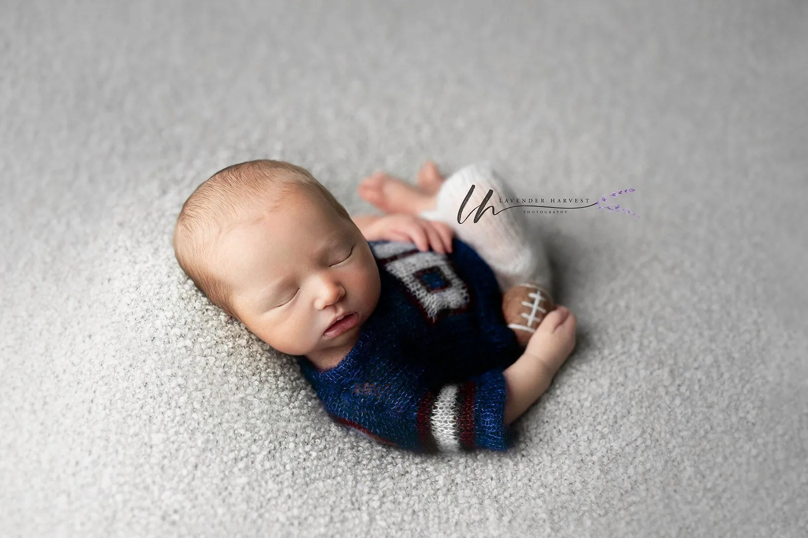 wool felted football ball sports  newborn photography prop